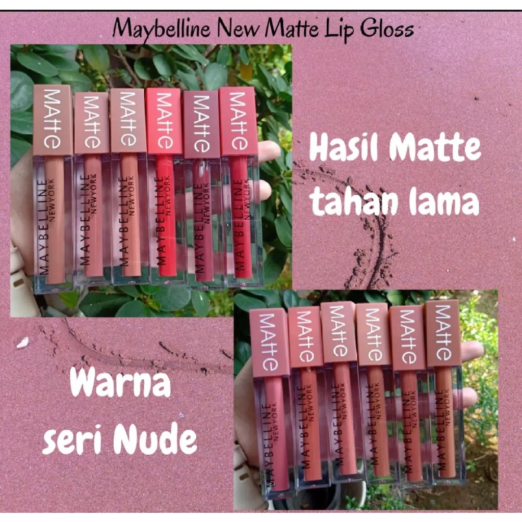 [PERLUSIN 12PCS] Lipstik Terlaris Murah / Lipcream Maybelline SuperStay New Matte Warna Random