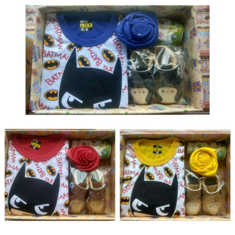 Kado bayi baru lahir/parsel sambang bayi - COWOK- ready sesuai gambar.-Batman2