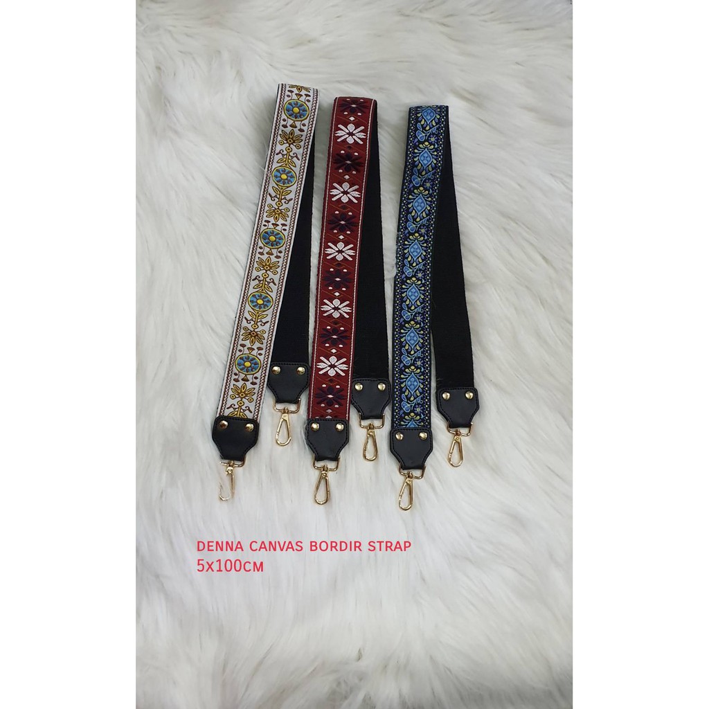 bagstrap canvas tali tas fashion panjang selempang strap tas denna