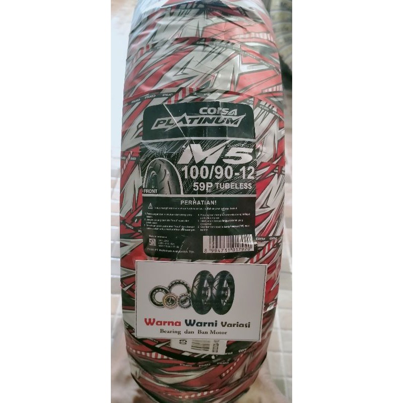 Ban Motor CORSA M5 Platinum 100 / 90 ring 12 TUBELESS