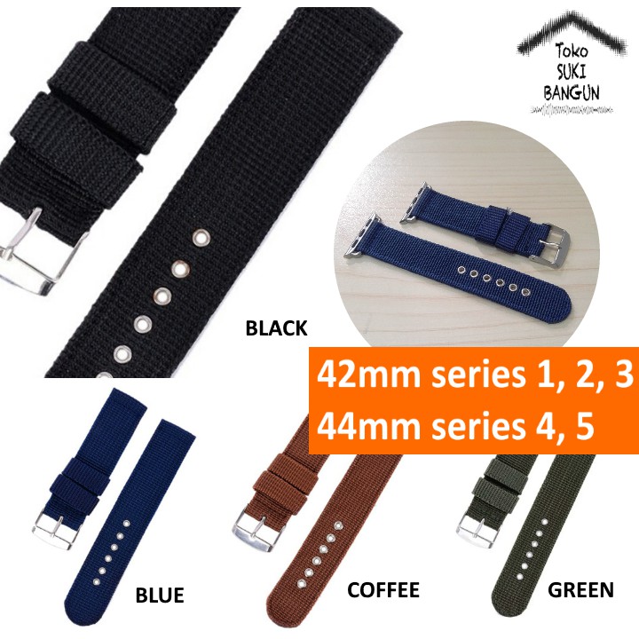 Strap Apple Watch Series 7 6 5 4 3 2 1 45mm 44mm 42mm TALI JAM Nylon Nato Army Buckle