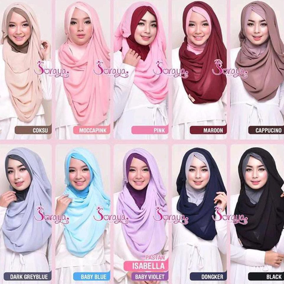 Pastan Isabella Jilbab Hijab Khimar Kerudung Pashmina Instan Miulan