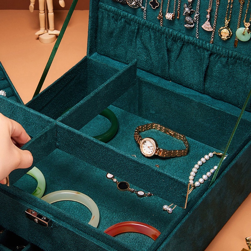 Gro Kotak Display &amp; Penyimpanan Perhiasan Mini Travel Portabel Untuk Anak Perempuan &amp; Wanita Sempurna