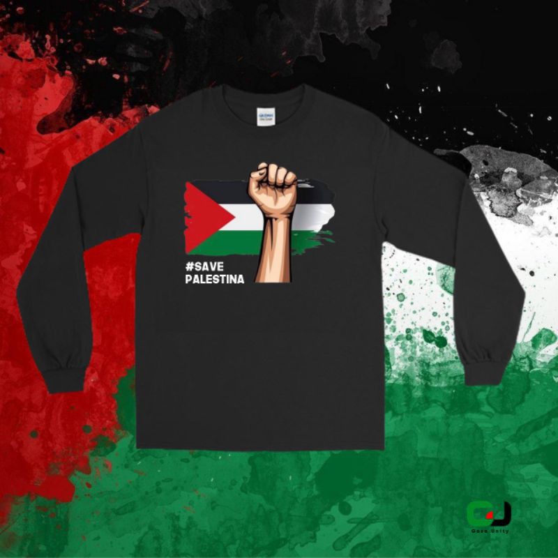Kaos Palestina Lengan Panjang | Save Palestina