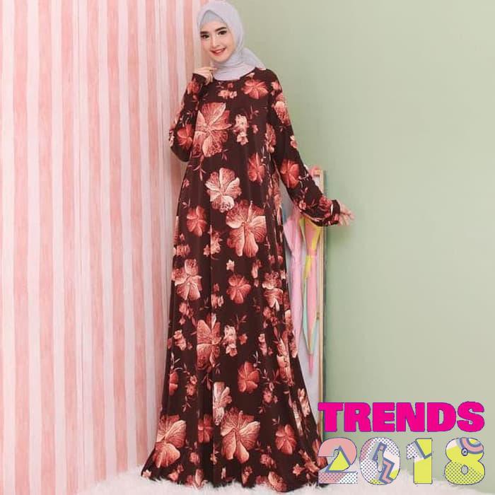 Baju Muslim Terbaru Baju Gamis Wanita Gamis Jersey 5L Gamis Jumbo 9805