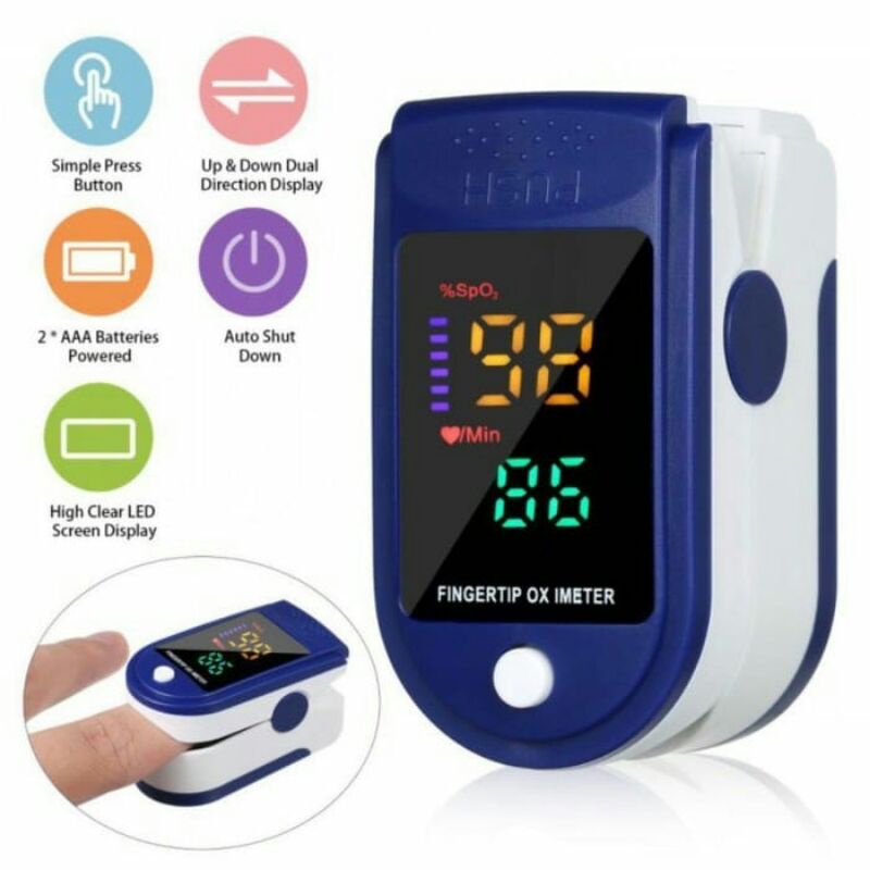 Oximeter Pulse Original - Fingertip Pulse - Pengukur Kadar Oksigen Darah
