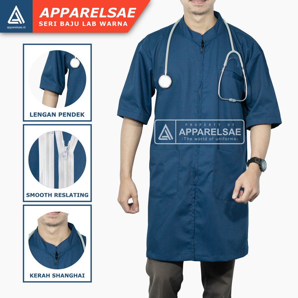 Jual Jas Lab Jas Laboratorium Katun Lembut And Tebal Baju Dokter Lengan