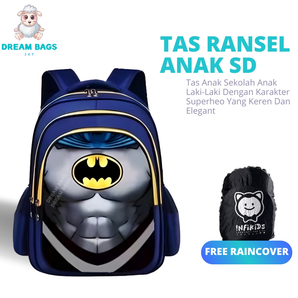 PROMO 10.10 Tas Ransel Anak Laki Laki SD DB-6113 Tas Sekolah Import