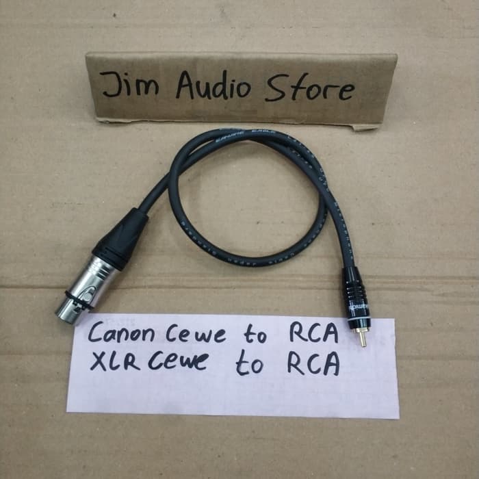 Kabel Mic canare 50 cm XLR cewe to RCA / Canon cewe to RCA