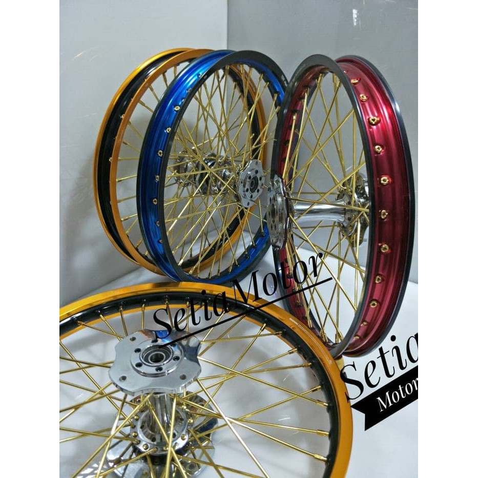 Velg Jupiter MX New - Paket Tromol Becak Velg Jari Jari - Ban Luar Dlm