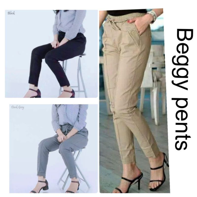 Celana begy pants/ukuran All size - XXXL / celana tuwill catton strid/celana kasual wanita