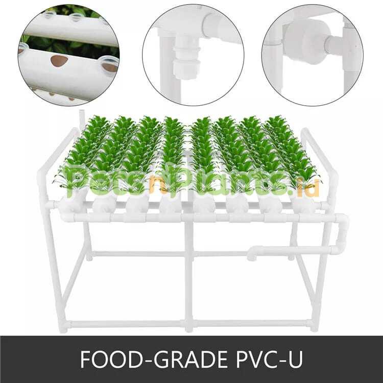 HYDROPONIC GROW KIT FOOD GRADE PVC-U IMPORT 2,5 INCH 72 HOLES COMPLETE