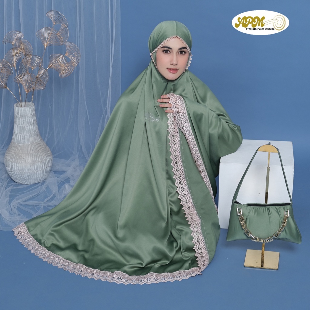 Apm Mukena - Mukena Dewasa 2 In 1 Aleena Renda Motif Mewah Daily Apm