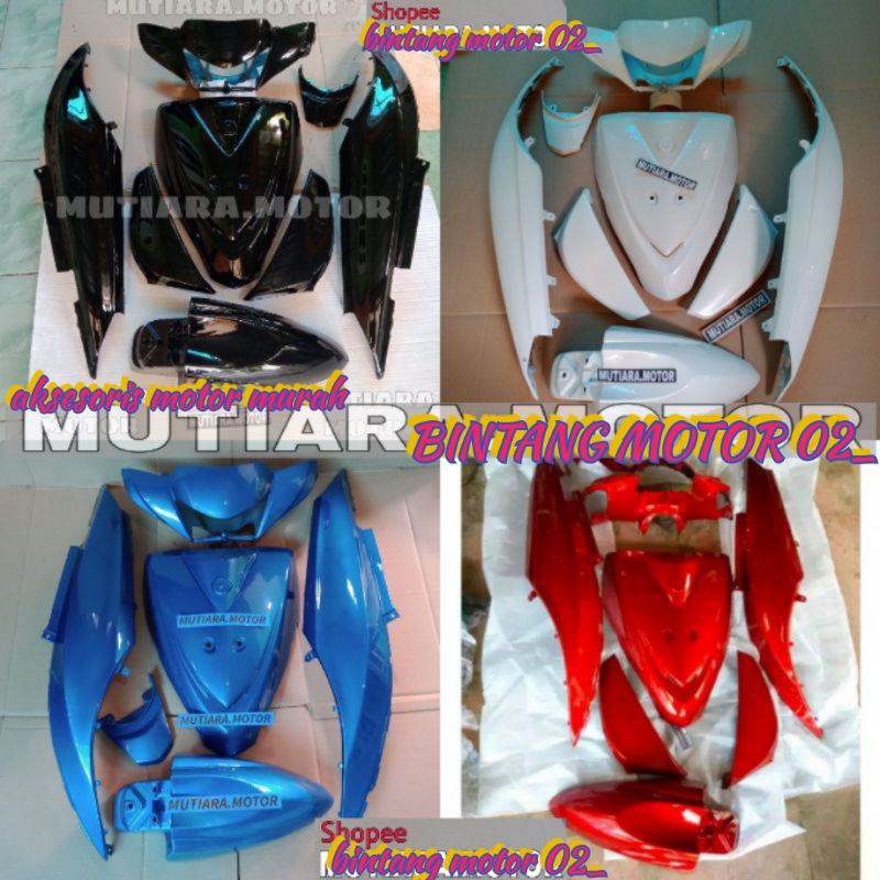 Yamaha Mio j cover body halus Mio j hitam merah