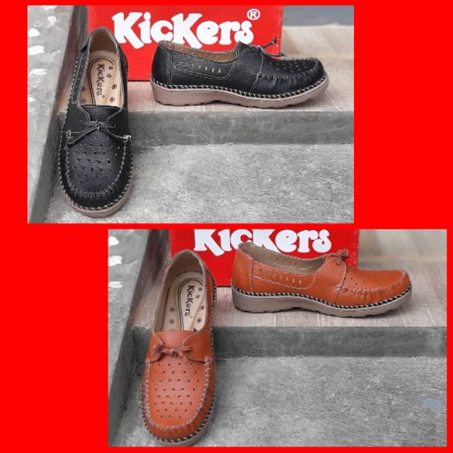 Sepatu kickers cewek kulit R6