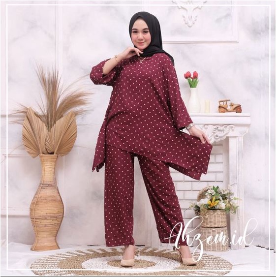 SETELAN WAKA ONE SET WAKAWAKA RAYON PREMIUN JUMBO TERBARU WAKAWAKA SETELAN JUMBO SAKIRA ONE SET RAYO