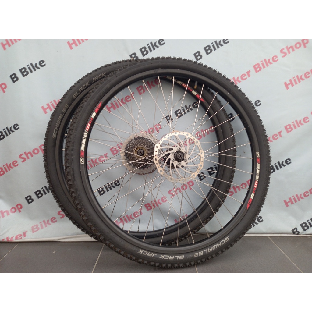Wheelset Double Wall  MTB Chameleon Ban 26 Depan Belakang QR  135x10mm Bahan Alloy 32 Hole Lebar Rim