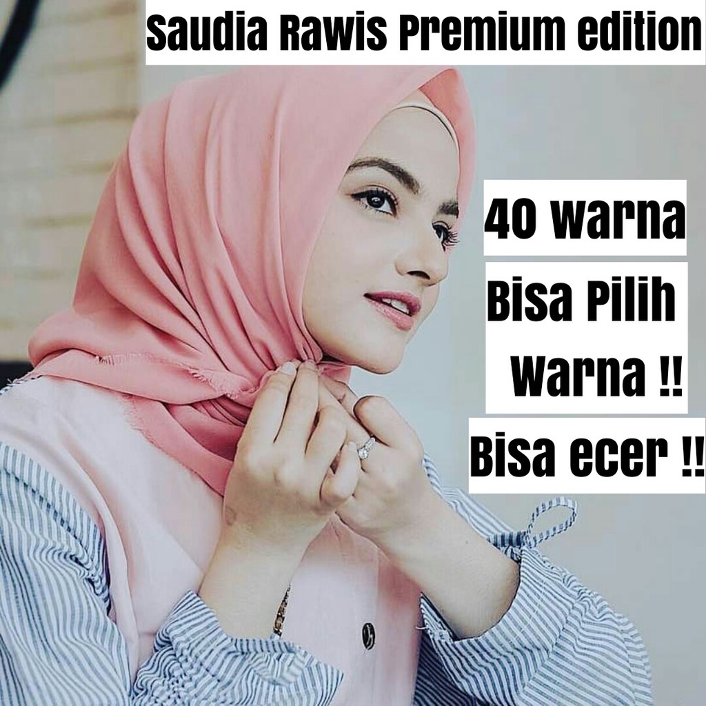 hijab SAUDIA RAWIS segi empat polos premium saudia exclusively