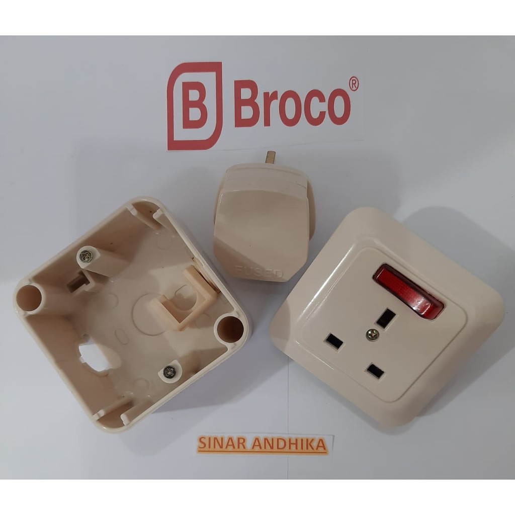 STOP KONTAK AC SET CREAM GRACIO BROCO 4155/4101