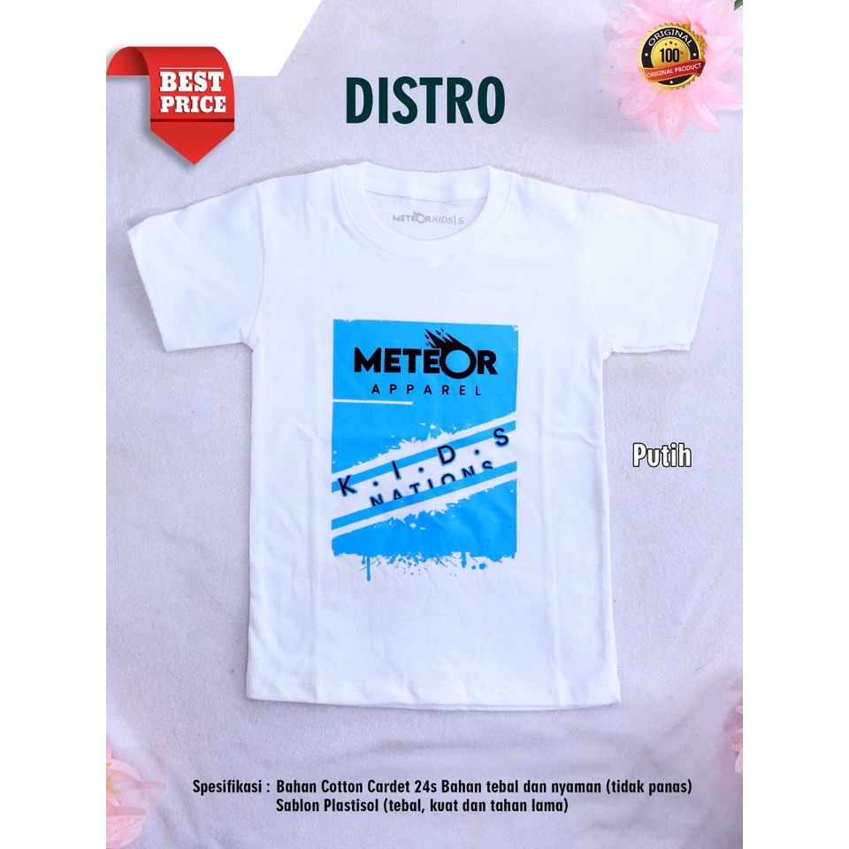 Baju Kaos Anak Laki-Laki 1-6 Tahun Distro Casual Murah