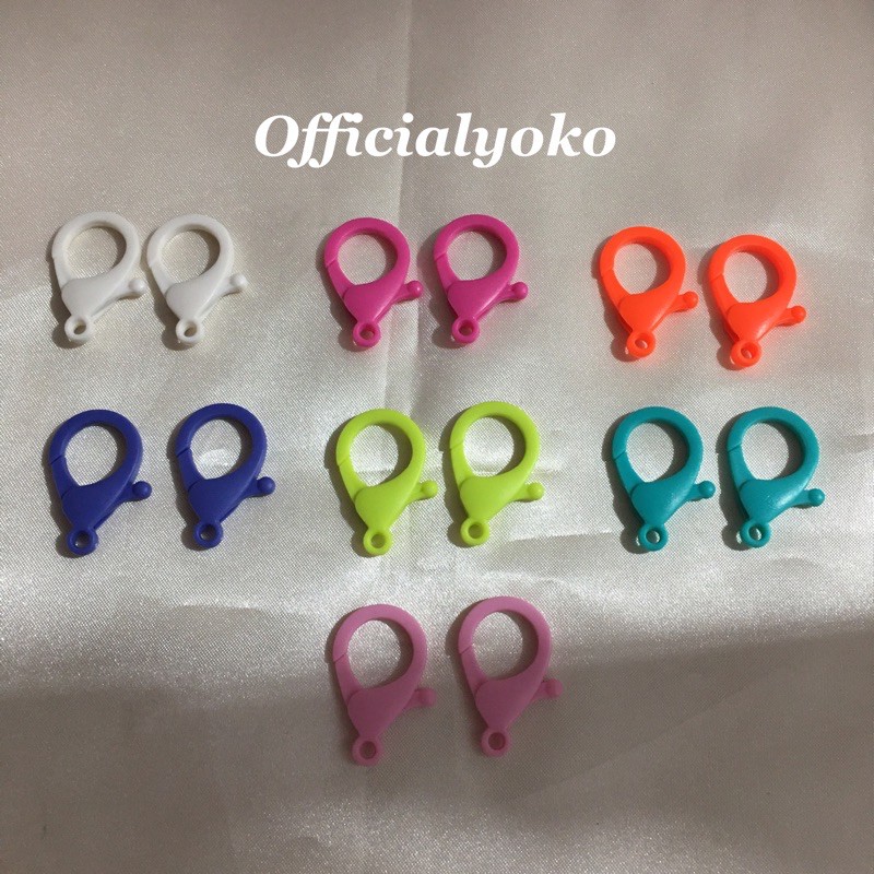 -/+ 3,5cm Kokot/Kait Udang Plastik Warna Ukuran -/+ 3,5cm ( 10pcs/5pasang )