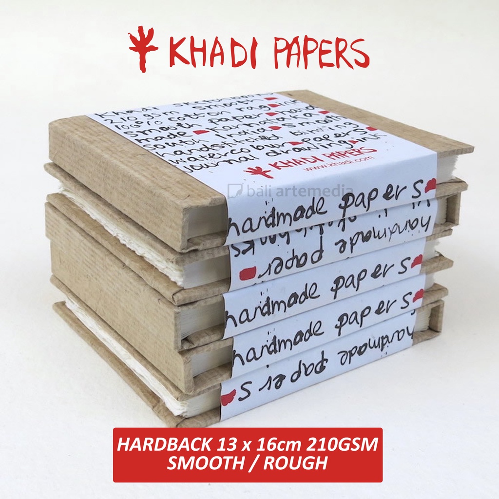 Khadi Sketchbook Hardback Book 210gsm 13 x 16cm Buku Menggambar Alat Melukis By Bali Aratemedia