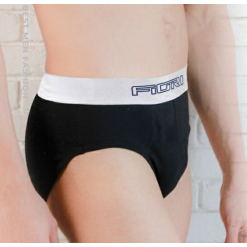 FIORI Brief Pria ALFONSO Black | Celana Dalam Brief Pria Dewasa | Alfonso Hitam Satuan