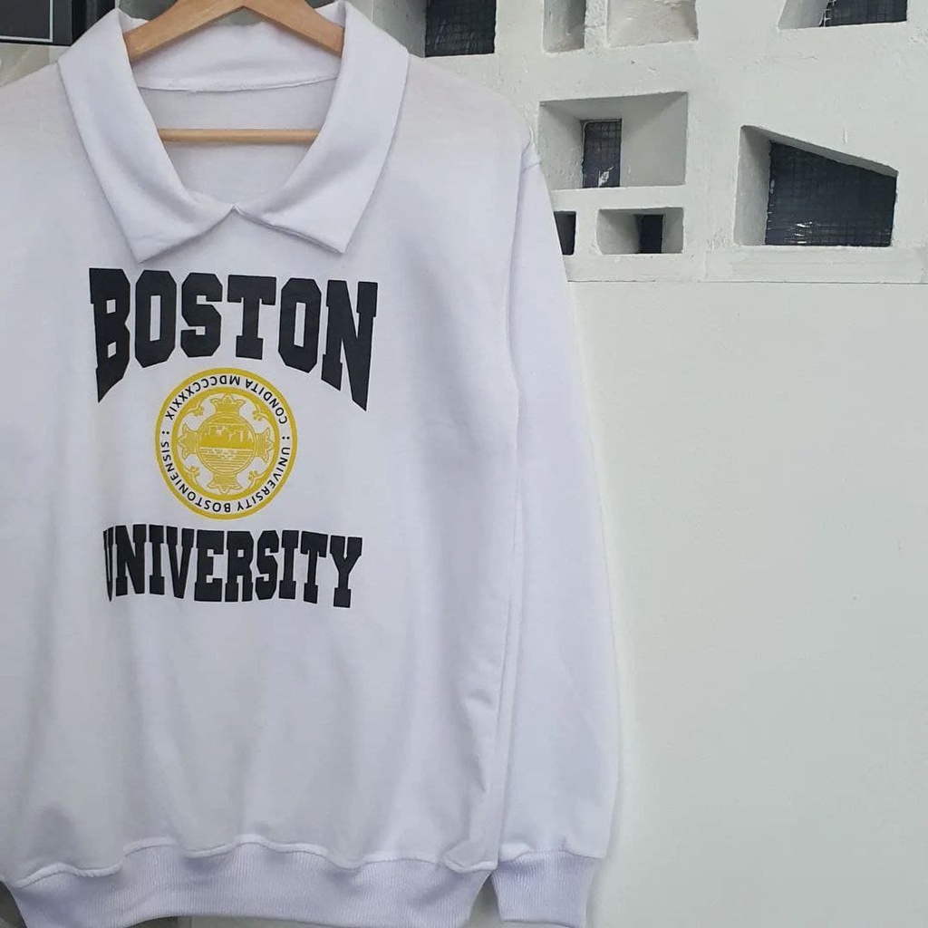 Nara Grosir - Boston Univ Colar Sweater l Fashion Pria dan Wanita