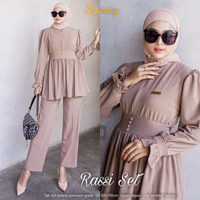 ONE SET WANITA KEKINIAN / ONE SET CRINKLE / RASSI SET TERBARU CRINKLE AIRFLOW/STELAN WANITA RASSI TE