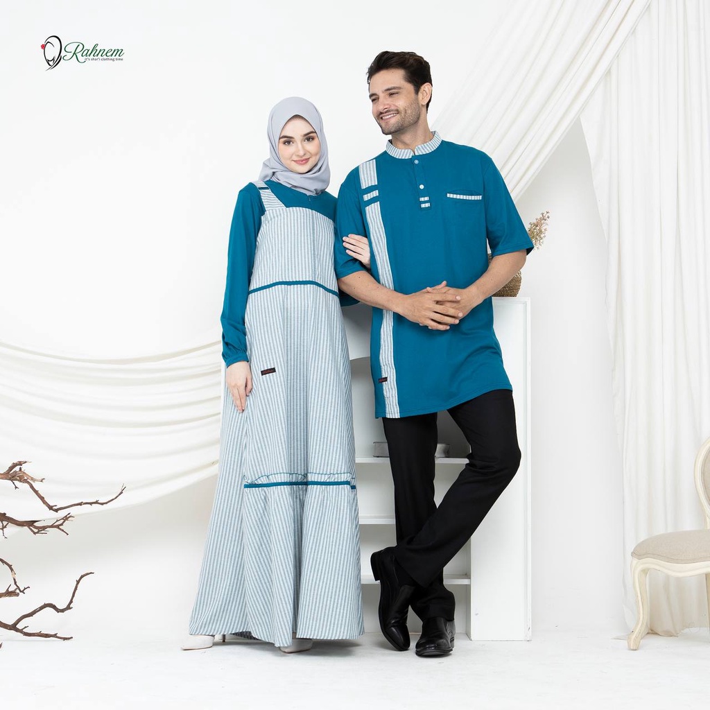 Couple Gamis Koko Rahnem Terbaru KC 01 GC 01 Tosca / Fashion Musim Couple Terbaru Rauna