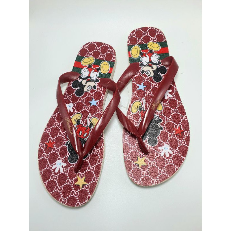 SANDAL JEPIT WANITA KARET MICKEY MOUSE 8831 FASHION