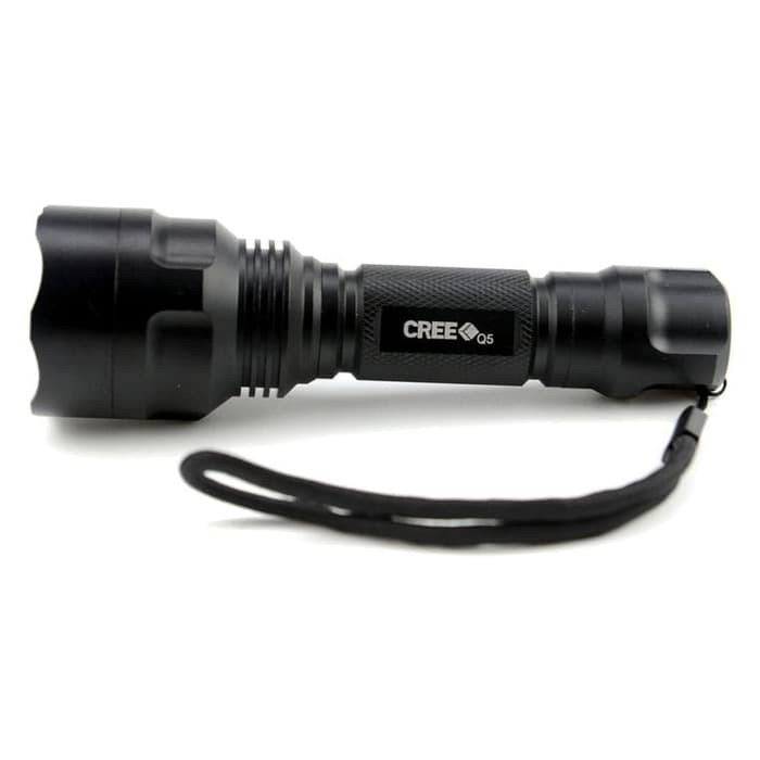 TaffLED Senter LED Flashlight Waterproof Cree Q5 3800 Lumens Black