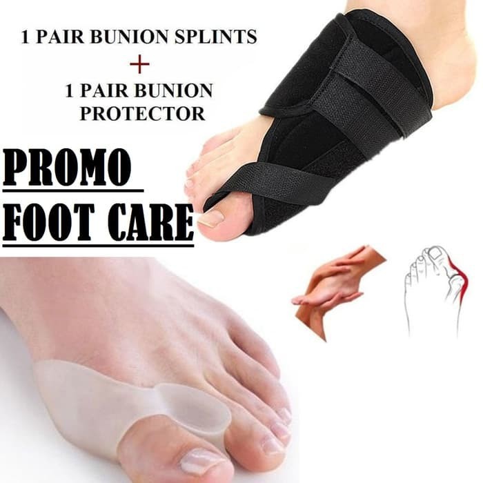 Promo 1 Pair Bunion Splint dan 1 Pair Bunion Protector Hallux Valgus Original Murah Berkualitas