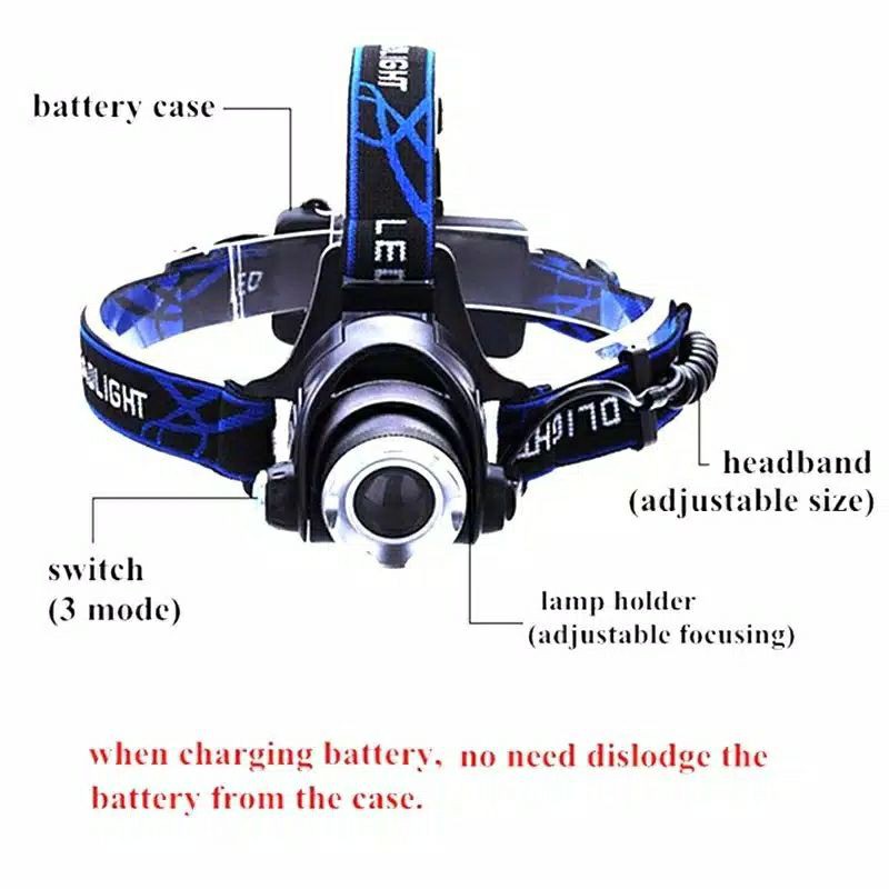 senter kepala led warna kuning