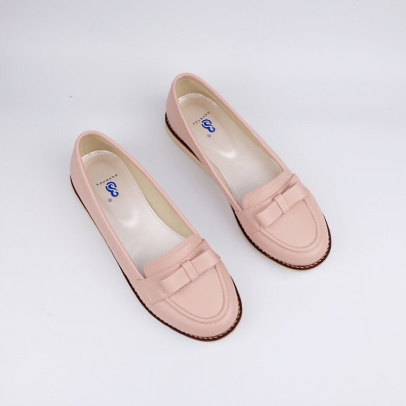 [SIAP KIRIM] BRShoes3 Pink Sepatu Kerja Casual Flat Wanita