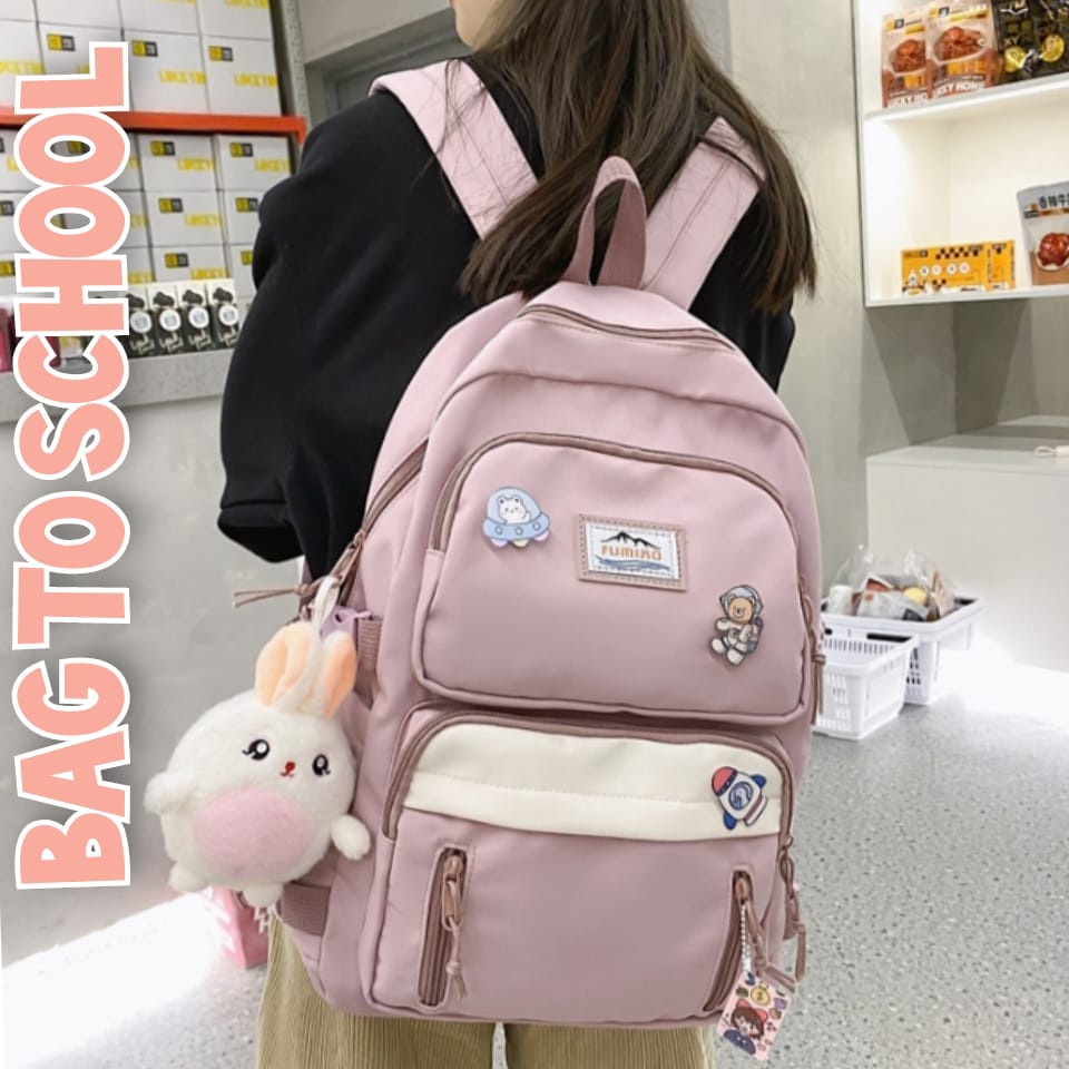 Tas Ransel Wanita Sekolah SD SMP SMK Terbaru K POP Korea Tas Ransel Perempuan Remaja Gadis Gendong Besar Kekinian Terbaru Viral Populer 2022-2