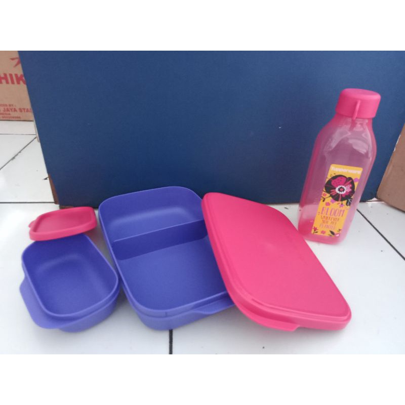 Tupperware paket bekal tupperware / tempat makan set tempat minum tupperware