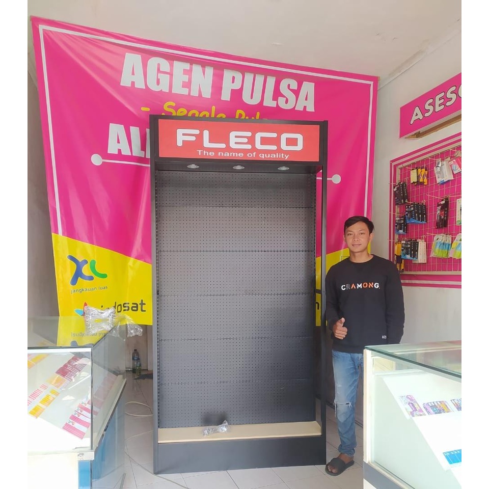 BONUS RAK JUMBO HADIAH PEMBELANJAAN FLECO FOOMEE REMAX Branding Pajangan / Display aksesoris acc HP / Rak aksesoris hp dinding / Neon box led