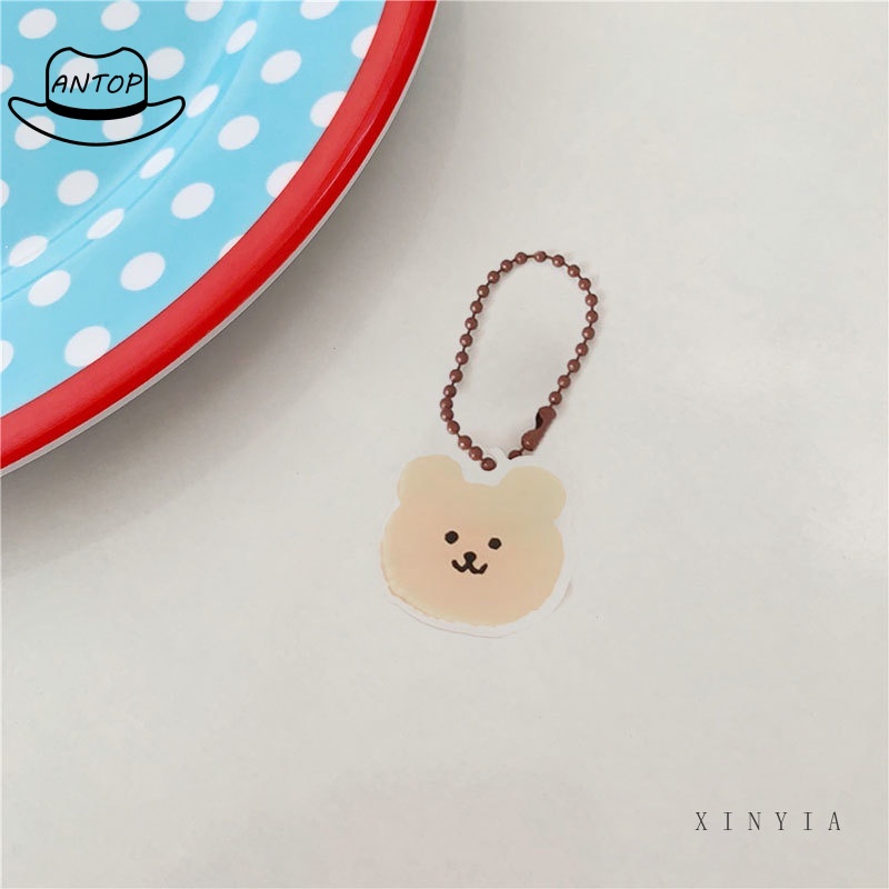 Cute Cartoon Keychain Color Bead Chain Lanyard Bag Keychain Pendant ANTOP