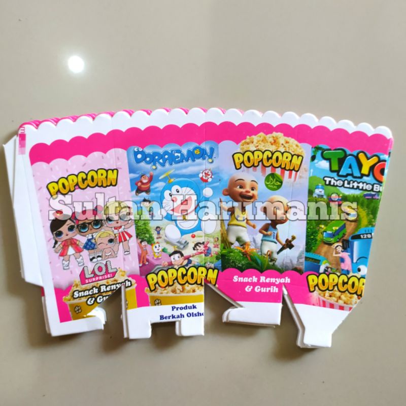 KERTAS POPCORN MINI 9x5 | 1 pack 10 gambar | Kertas poocorn kecil | kertas popcorn mini