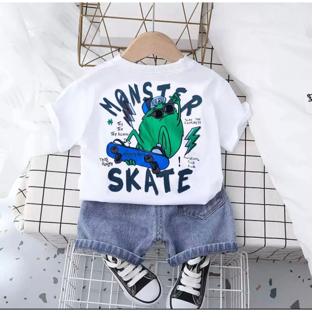 PROMO - SETELAN BAJU ANAK MOTIF TULISAN MONSTER SKATE - SETELAN BAJU ANAK LAKILAKI DAN PEREMPUAN - SETELAN BAJU ANAK 6-10BLN 1-5THN - SETELAN BAJU ANAK TERBARU - SETELAN BAJU ANAK TERMURAH - SETELAN BAJU ANAK TERHITS - SETELAN BAJU ANAK TRENDY