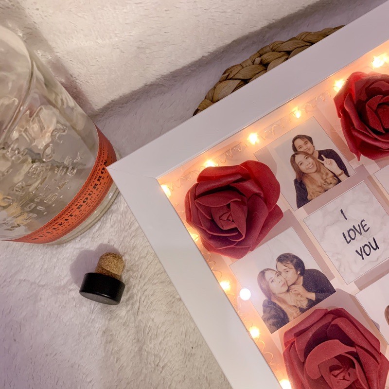 PHOTO BOX WITH ROSE FOAM