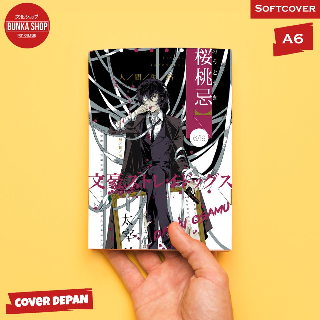 

Pocket Note Anime Bungou Stray Dogs Dazai Osamu D Softcover A6 Buku Tulis Catatan Murah