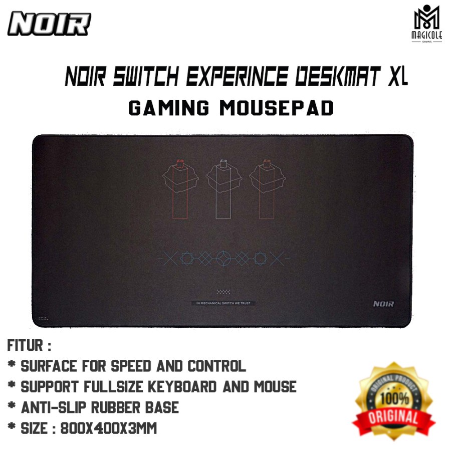 Noir Switch Experience Deskmat XL Gaming Mousepad