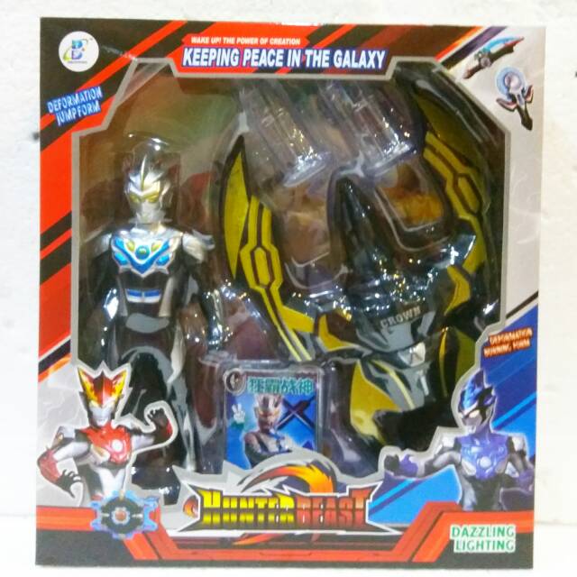Mainan Robot Ultraman Ultra Hero Hitam Plus Weapon DX Ginga Spark