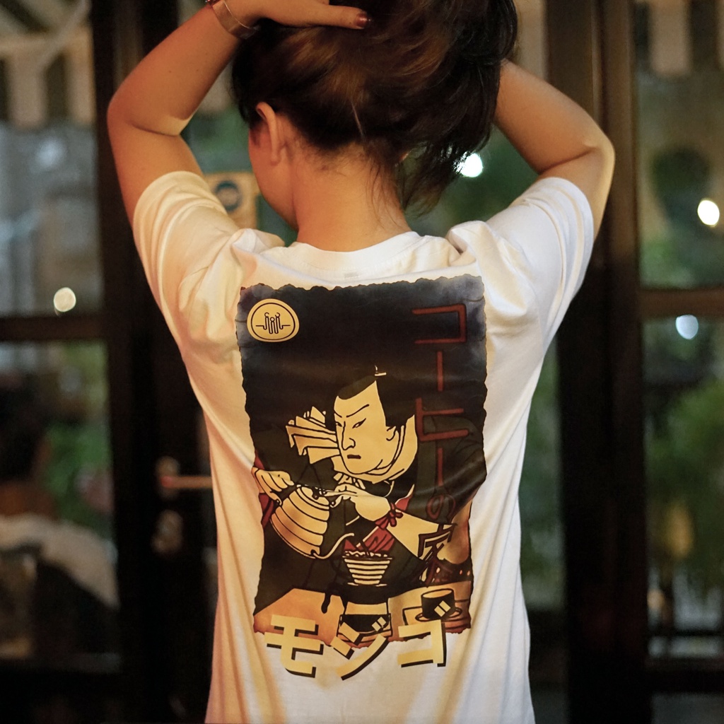 Kaos Barista Kabuki Brewer Mojigo x Thirdwave Kaos Distro Pria Wanita Kaos Kopi Kekinian