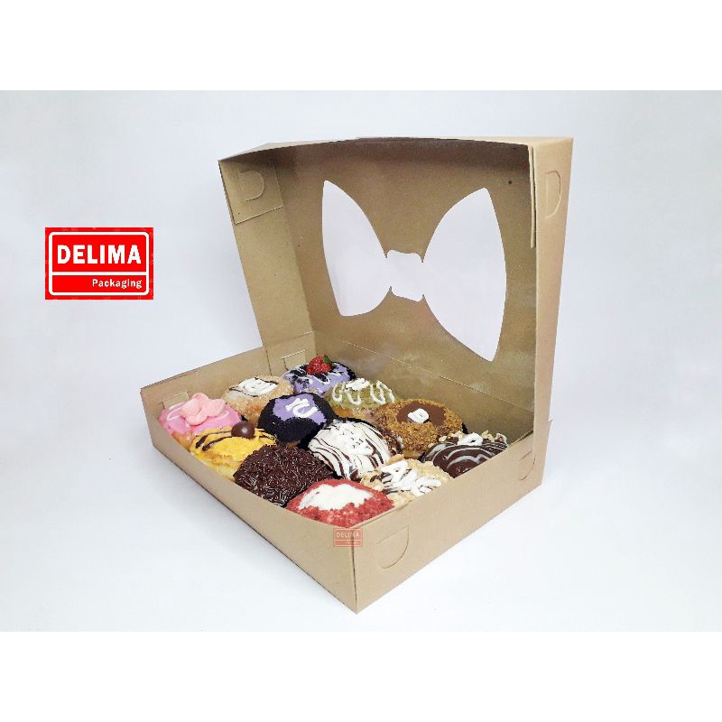 Box DONAT isi 6 pcs/Kemasan Donat (isi 10/pak)