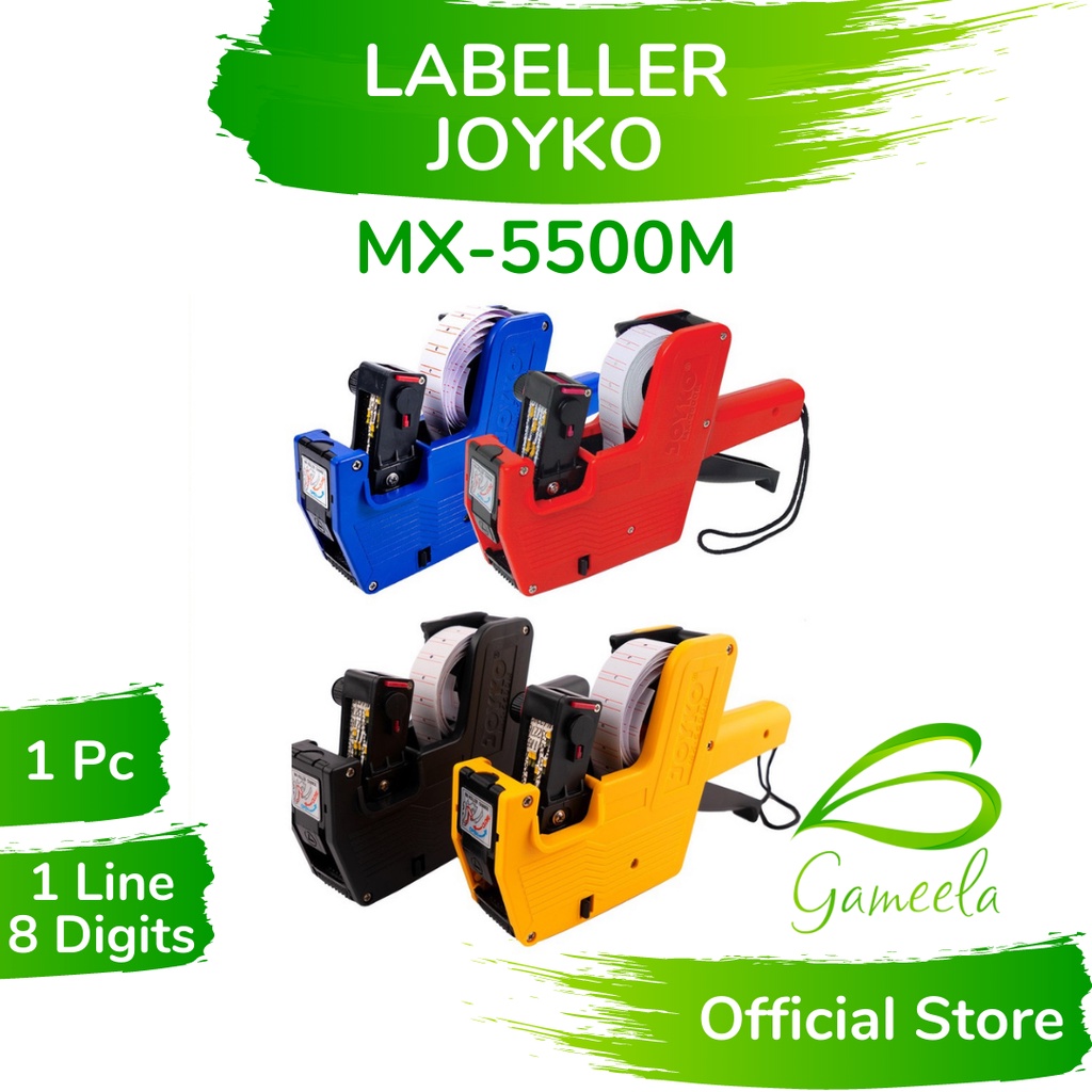

Gameela Labeller Joyko MX-5500M Mesin Tembak Labeler Alat Label Harga 1 Line Baris 8 Digit Digits Price Lebeler Cetak Manual Stiker Kertas Lebel Lebeller Adjusting Exp Expired Expire Date Pelabel Tanggal Kadaluarsa Harga Rupiah Rp Kode Produksi ATK Office