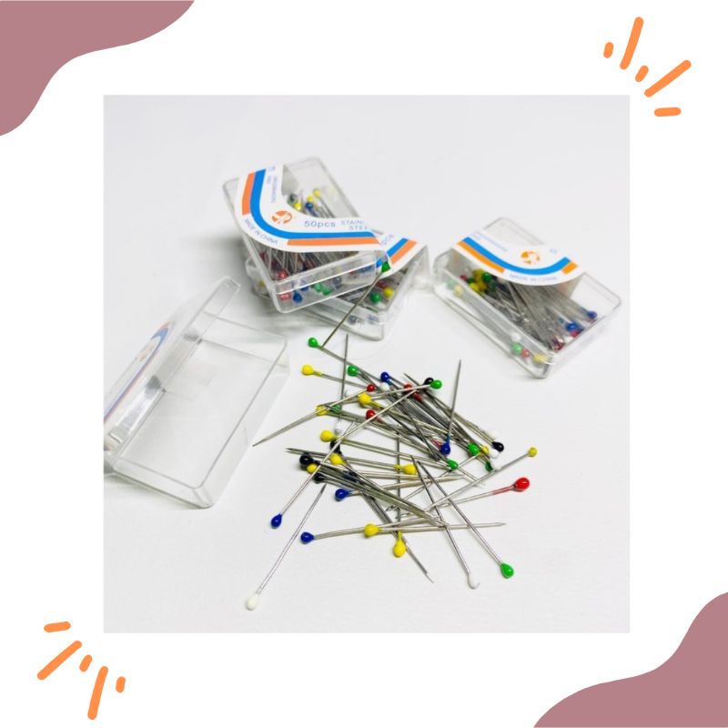 JARUM PENTUL MINI | BESAR/JARUM PENTUL HIJAB 1 BOX STAINLESS JARUM HIJAB MURAH