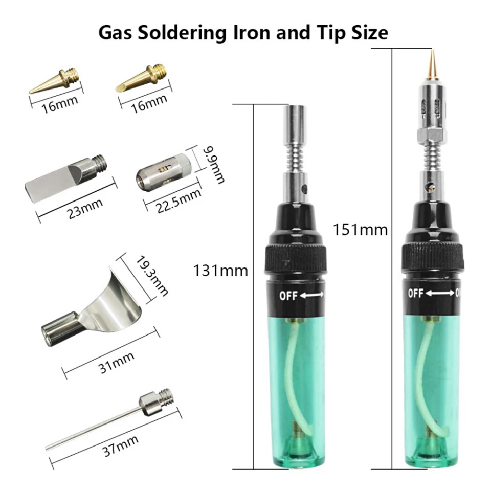 Solder Pena Gas Solder Portable Pencil Torch Las Kecil Pencil Butane Soldering Iron Kit Tools Blow